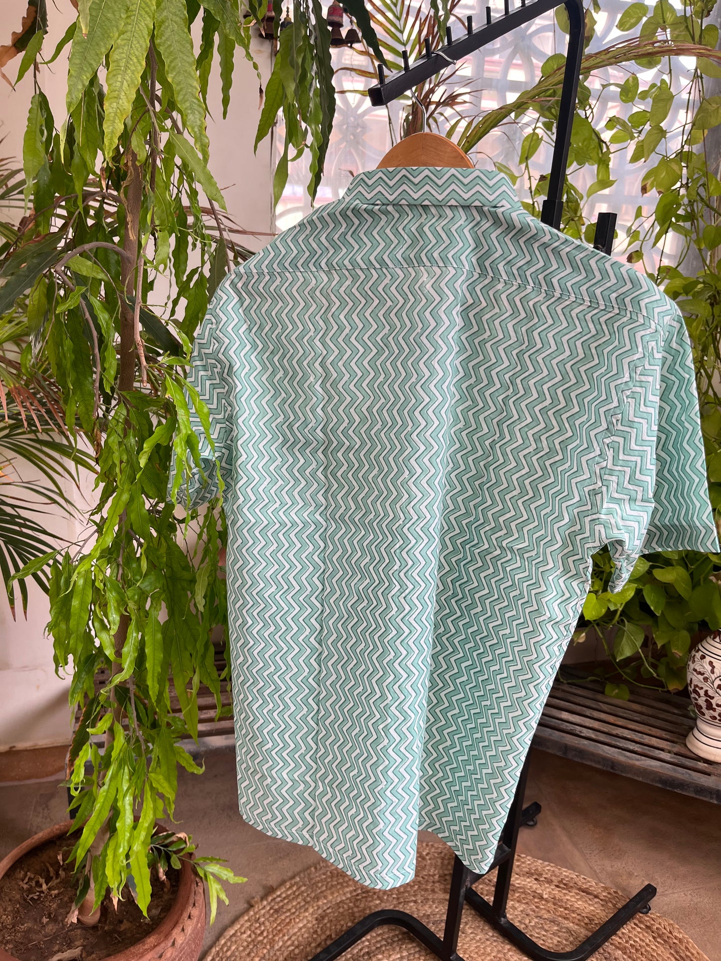 Block print shirt